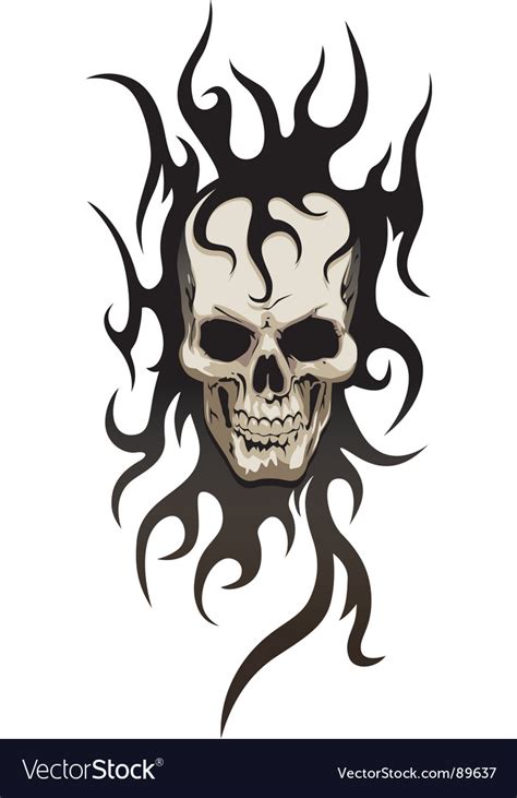 Skull Tribal Tattoo Royalty Free Vector Image Vectorstock