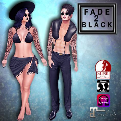 Second Life Marketplace Ftb Tattoo And Appliers Sleeves ~ Skull And Nature Tattoo