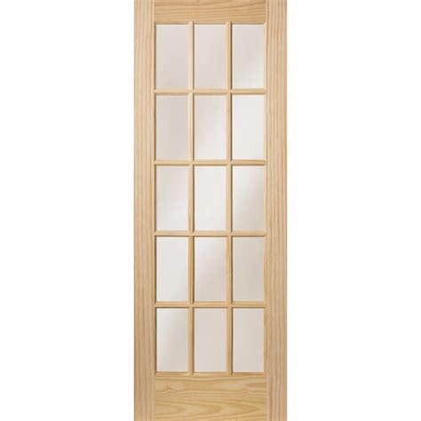 Reliabilt Unfinished Clear Glass Wood Pine French Door Common 32 In X