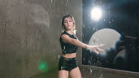 Modern Dance Wet Young Woman In The Rain On Stage Wet Dancer Girl