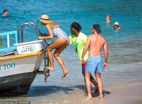 Zara Mcdermott Wows In Busty Swimsuit As She Hits The Beach In Barbados