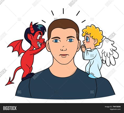 Good And Bad Angels Clipart