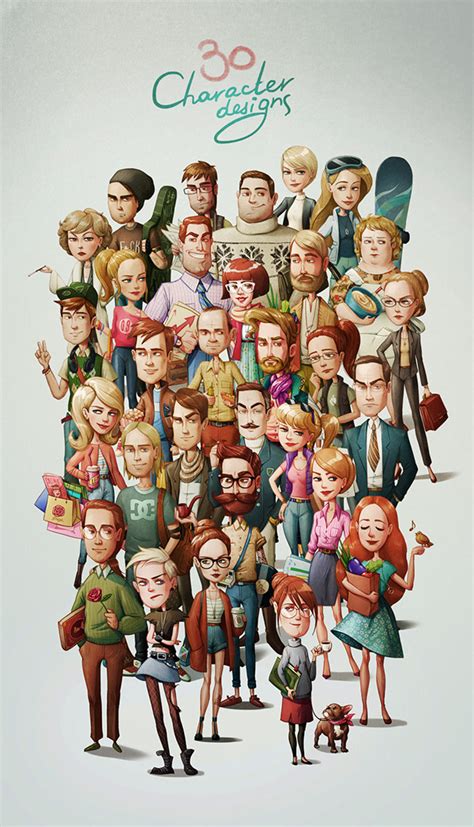 30 Character Designs Based On Personality Types On Behance