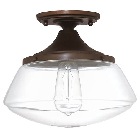 Bradberry antique white and galvanized farmhouse lantern pendant light. Laurel Foundry Modern Farmhouse™ Arthur 1-Light Semi Flush Mount & Reviews | Wayfair
