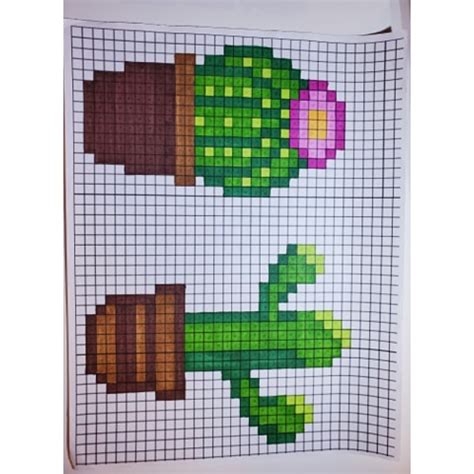 Pixel Art Cactus Et Succulentes