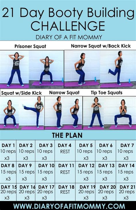 21 Day Booty Building Squat Workout Challenge Diary Of A