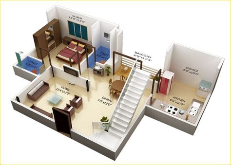 Duplex Home Plan For First Floor In D Version Which Consists Of A
