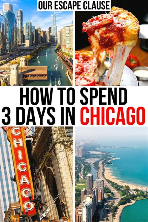The Chicago Skyline With Text Overlaying How To Spend 3 Days In Chicago