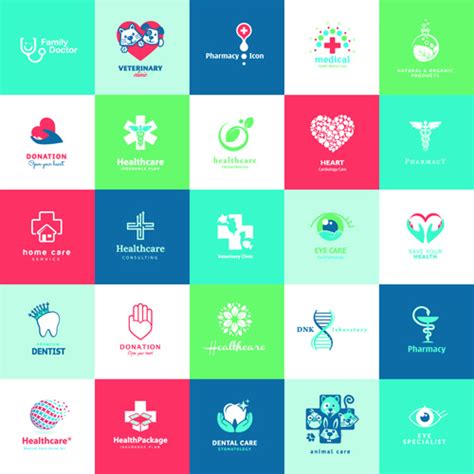 Creative Medical And Healthcare Logos Vector Set Vectors Graphic Art