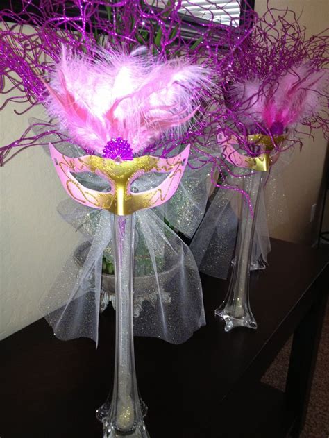 pin by kathy meyer on nicoles sweet 16 masquerade centerpieces masquerade party favors