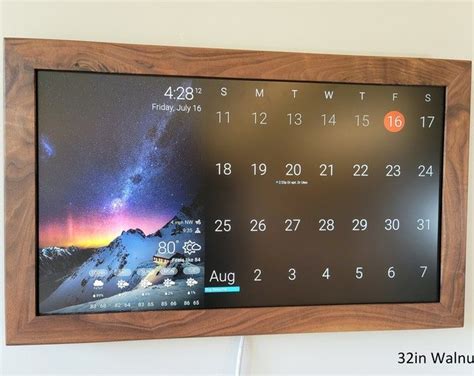 32 Digital Wall Display Smart Screen Wifi Calendar Etsy Smart Mirror