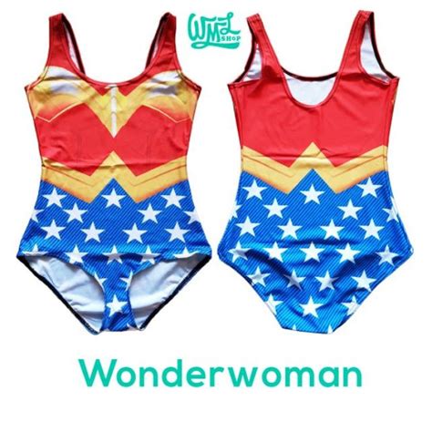 Wonderwoman Superhero Swimsuit Bodysuit One Piece Shopee Philippines