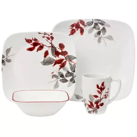 Corelle Kyoto Leaves 16 Pc Glass Dinnerware Set Plaza Las Americas