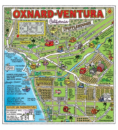 Oxnard California The Cartoon Map Capital Of The World Fun Maps Usa