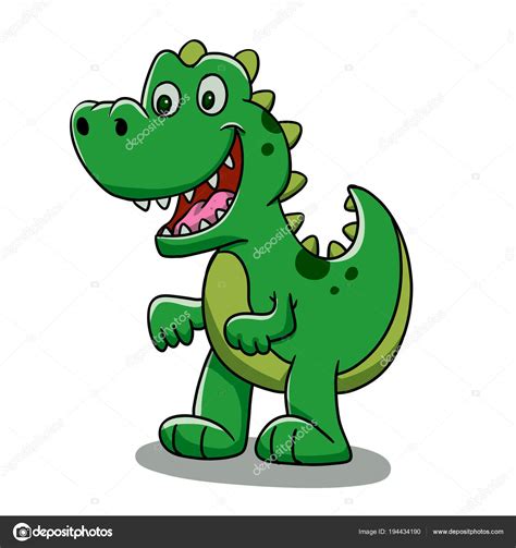 Dinosaur cartoon clipart head dino transparent shutterstock dinosaurs clip netclipart dinosaurios cartoons train drawings. Green Baby Dino Cartoon — Stock Photo © Milesthone #194434190