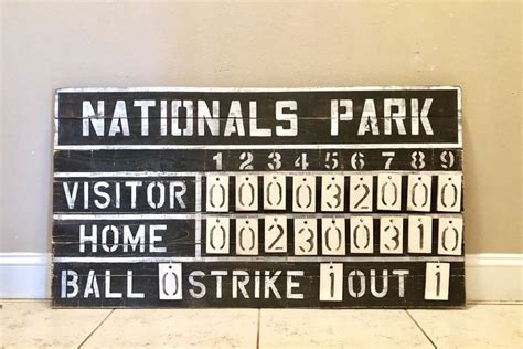 Custom Rustic Baseball Vintage Sports Scoreboard Etsy Vintage