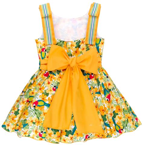 Lappepa moda infantil vestido niña estampado loros. Lappepa Moda Infantil Vestido Nina Estampado Loros ...