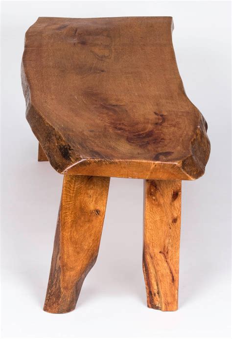 I start with one wide plank that contains lots of character. Handmade Slab Wood Bench or Coffee Table at 1stdibs