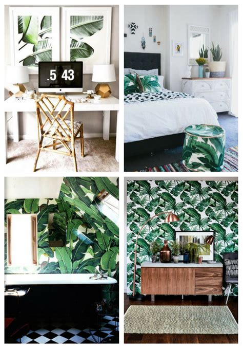 All about the tropical home decor design style for home interiors and architecture. 25 Tropical Leaf Home Decor Ideas | ComfyDwelling.com