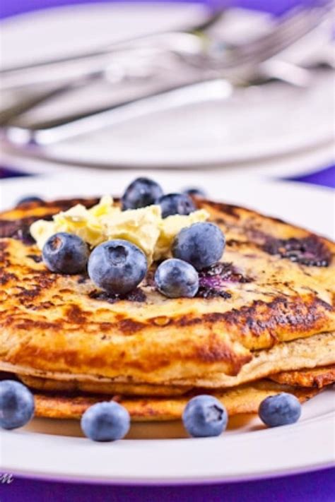 Blueberry Pancakes With Whipped Lemon Butter Delicious Everyday