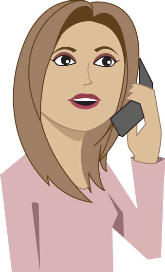Cute And Trendy Girl Phone Cliparts For Your Projects