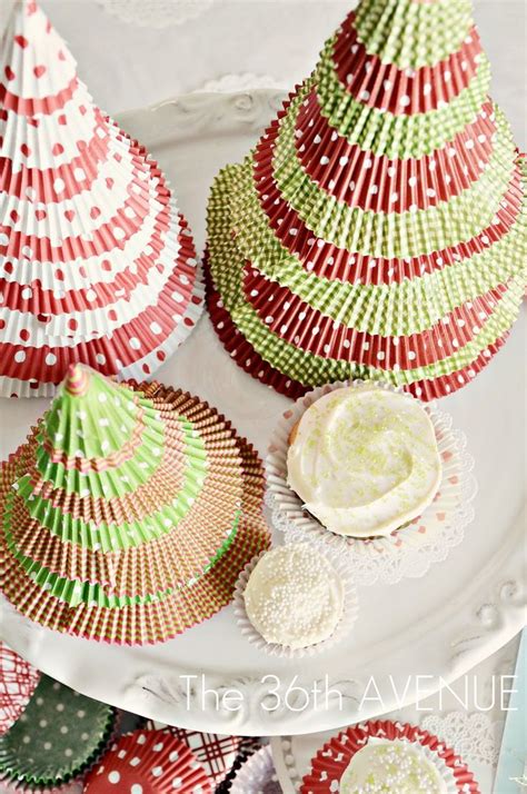 Make Cupcake Liner Christmas Trees Holiday Tutorial Easy