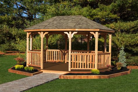 The preferred canadian distributor of gazebos, pavilions and pergolas. Large Wooden Gazebo Kits - Amish-Made by YardCraft