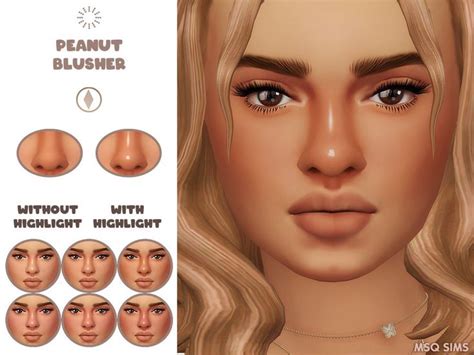 Peanut Blusher Sims The Sims 4 Skin Sims 4 Tattoos