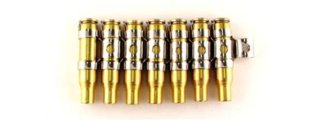 m77 bullet strip of 7 brass w silver link