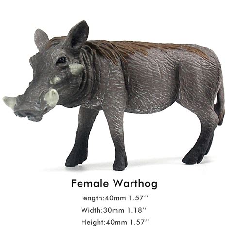 Female Warthog Sow Figure Height 2 Inch Funshowcase
