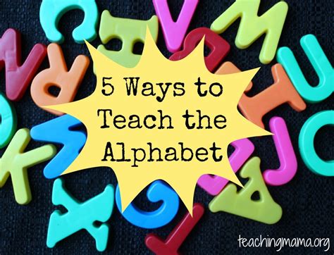The alphabet with its printable alphabet letters is a great resource for preschool activities or for teaching english as a second language. 5 Ways to Teach the Alphabet - Barbara Milne