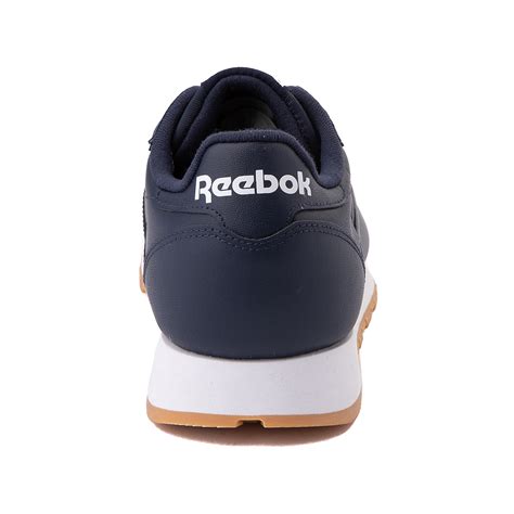 Mens Reebok Classic Leather Athletic Shoe Navy Gum Journeys
