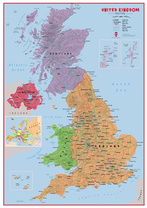 Primary Uk Wall Map Physical Wall Maps Map International Map Porn Sex