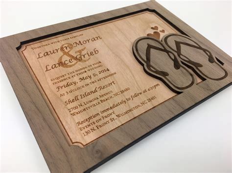 10th year anniversary gifts & experiences. 5th anniversary wood wedding invitation gift