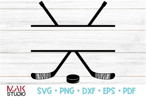 Crossed Hockey Sticks Svg Hockey Monogram Svg Monogram Hockey Svg