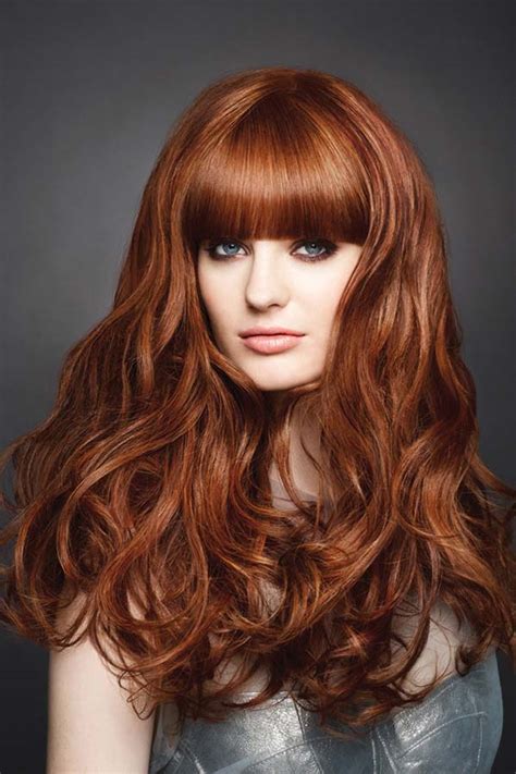 Hairstyles With Thick Bangs Hairstyle Trends Red Hairstyle