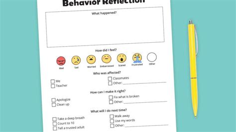 Need Behavior Reflection Sheets Grab Our Free Bundle
