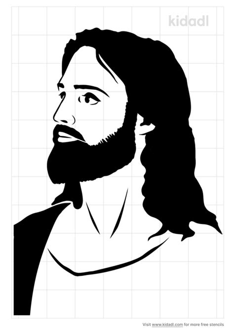 Jesus Face Stencils Free Printable Bible Stencils Kidadl And Bible