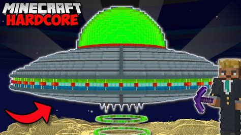 I Built A Giant Alien Mothership In Minecraft Hardcore Youtube