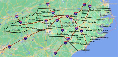 Free Printable North Carolina Map Collection And Other Us State Maps