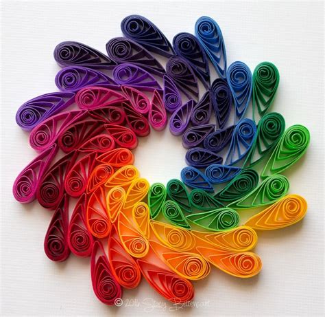 Mini Quilled Rainbow Spiral Quilling Paper Craft Quilled Paper Art Origami And Quilling