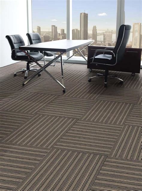 China Plain Pattern Commercial Floor Carpet Tile Fireproof Office Pvc