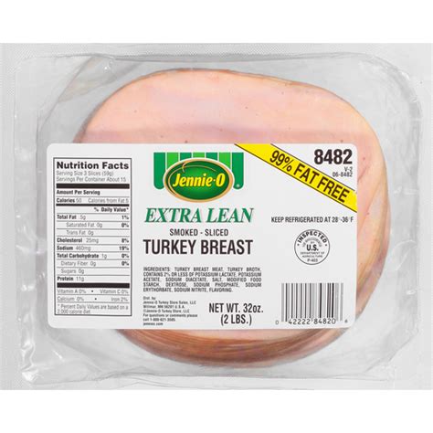 Jennie O Extra Lean Smoked Sliced Turkey Breast 32 Oz Package Shop