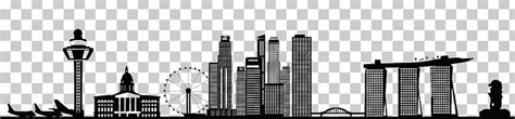 Singapore Skyline Png Clipart Architecture Art Black And White