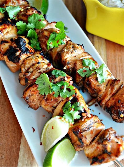 Honey Lime Chicken Skewers Recipes Food Yummy Food