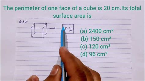The Perimeter Of One Face Of A Cube Is 20 Cm Its Total Surface Area Is