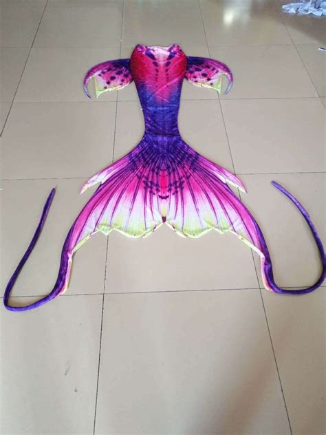 3d Royal Purple Swimmable Mermaid Tails For Swimming With Monofin For