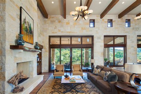 Hill Country Custom Home Rustic Living Room Austin By Dawn
