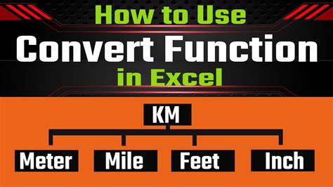 How To Use Convert Function In Excel Unit Converter In Excel