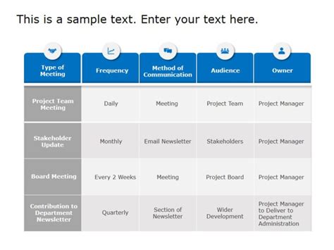 Roles And Responsibilities Slide Table PowerPoint Template SlideUpLift